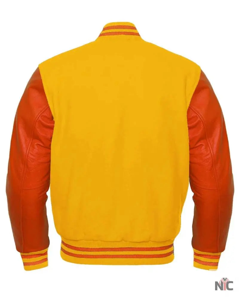 Orange And Yellow Varsity Jacket The Urban Hawk