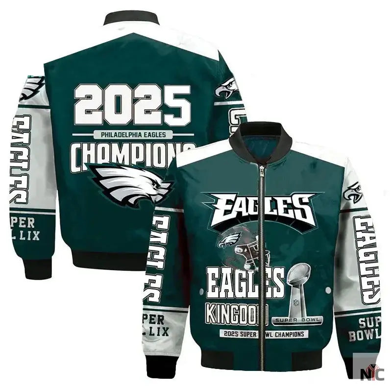 Philadelphia Eagles Super Bowl LIX 2025 Champions Bomber Jacket The Urban Hawk