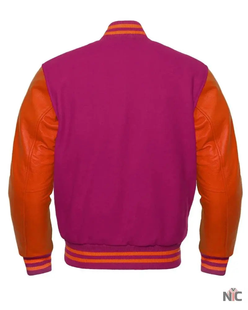 Pink And Orange Varsity Jacket The Urban Hawk
