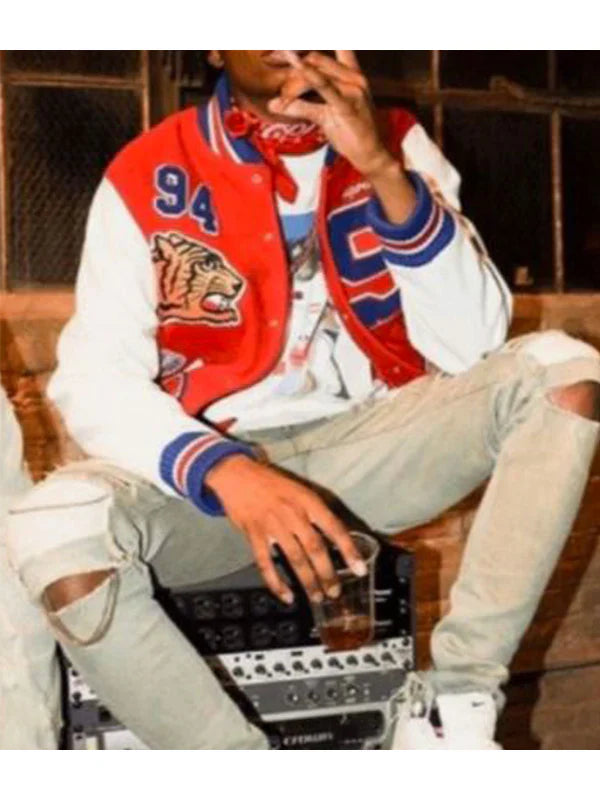 Playboi Carti Supreme Tiger Letterman Jacket For Men And Women