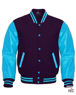 Purple And Blue Varsity Jacket The Urban Hawk