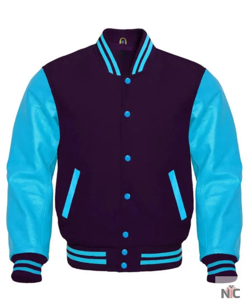 Purple And Blue Varsity Jacket The Urban Hawk