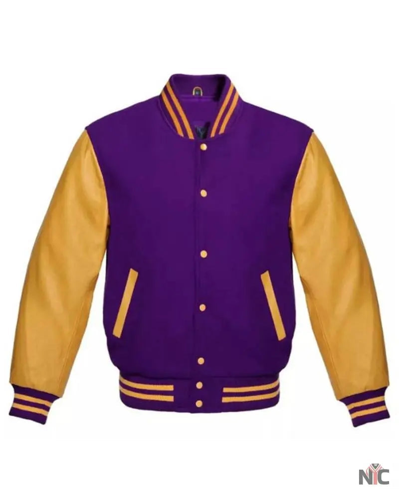 Purple And Gold Varsity Jacket The Urban Hawk