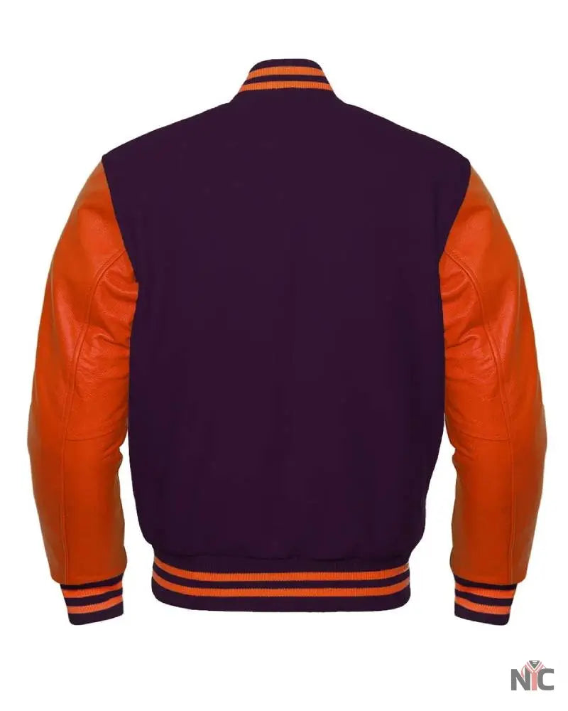 Purple & Orange Varsity Jacket The Urban Hawk