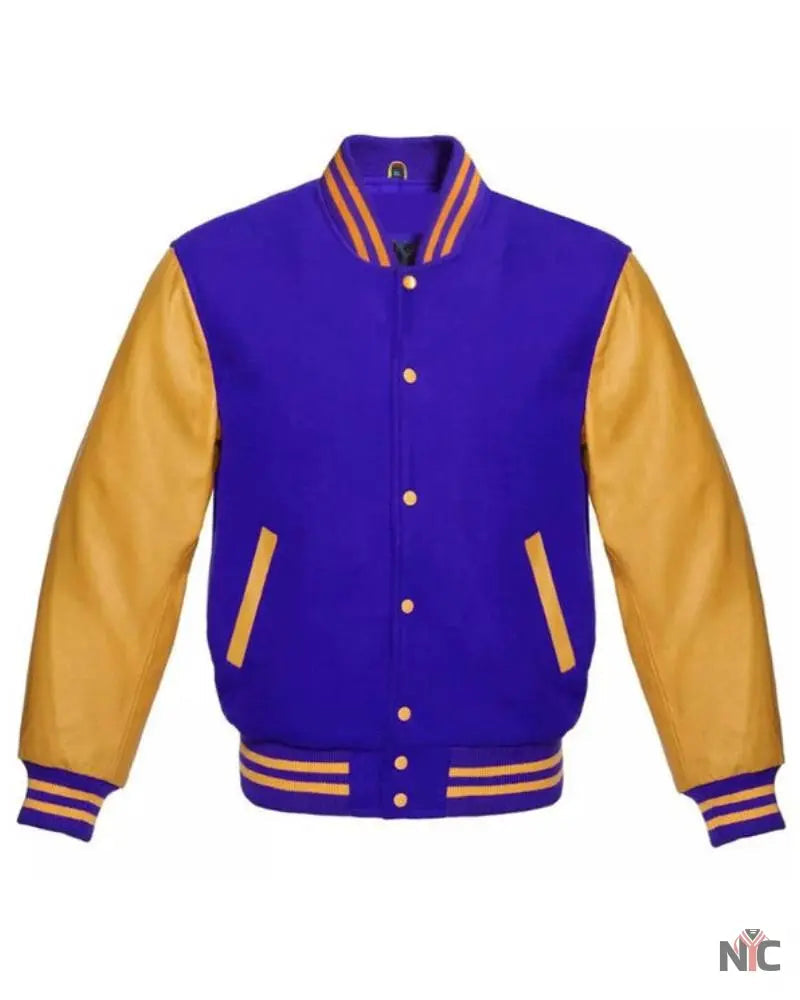 Royal Blue And Gold Varsity Jacket The Urban Hawk