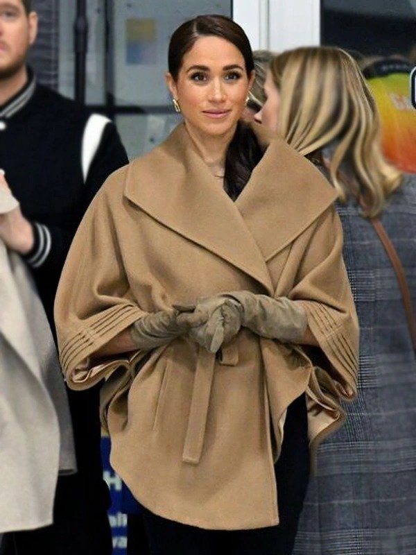 Meghan Markle Sentaler Cape Coat USA Jackets