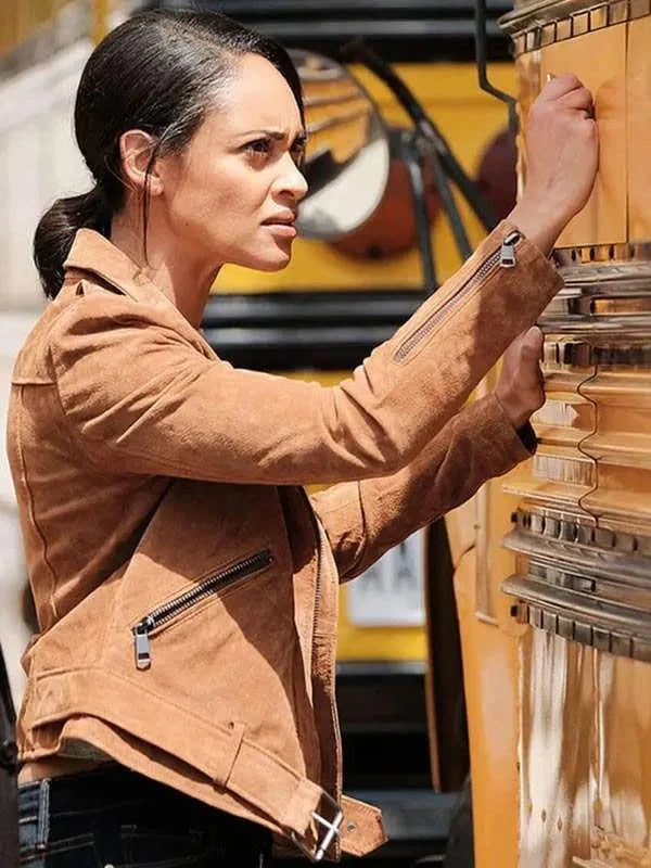 Shooter Nadine Memphis Brown Leather Jacket USA Jackets
