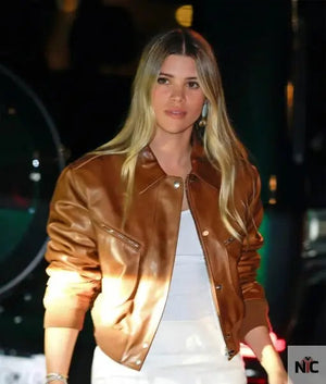 Sofia Richie Brown Leather Jacket The Urban Hawk