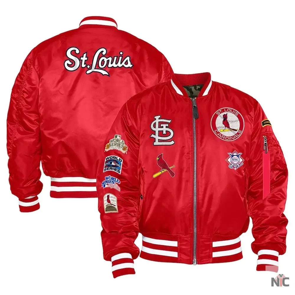 St. Louis Cardinals Bomber MA-1 Jacket The Urban Hawk