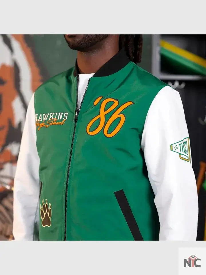Stranger Things x Hawkins Tigers Reversible Bomber Jacket The Urban Hawk