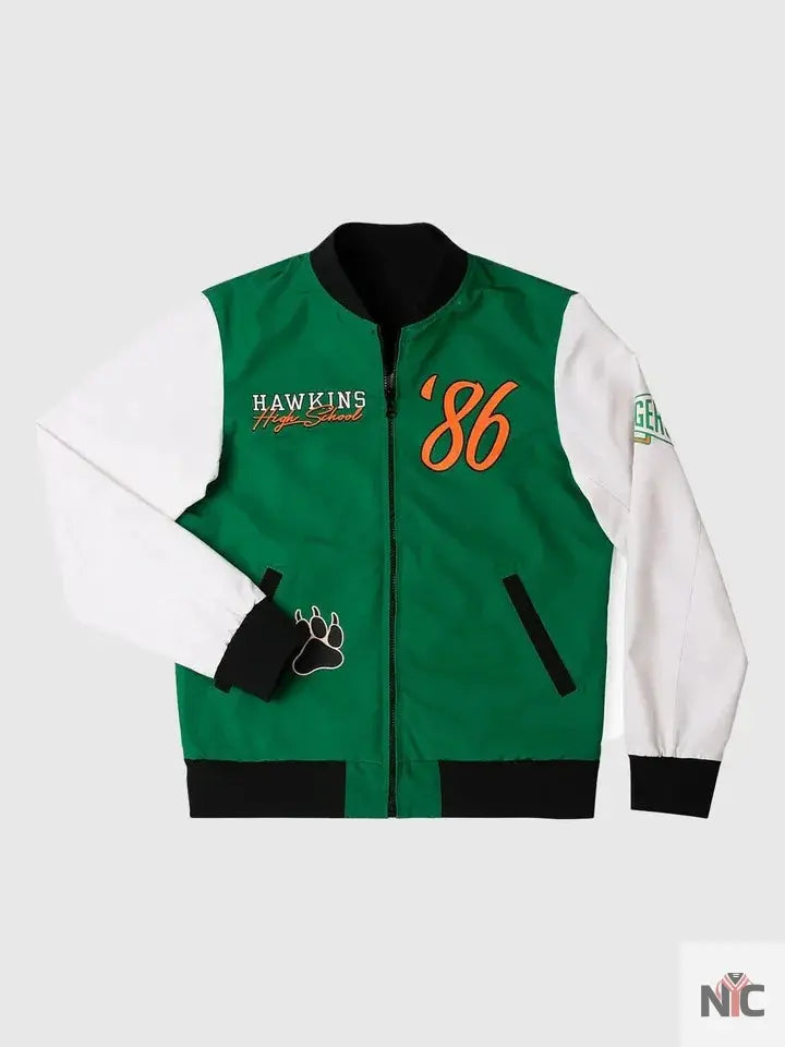 Stranger Things x Hawkins Tigers Reversible Bomber Jacket - NYC – The ...