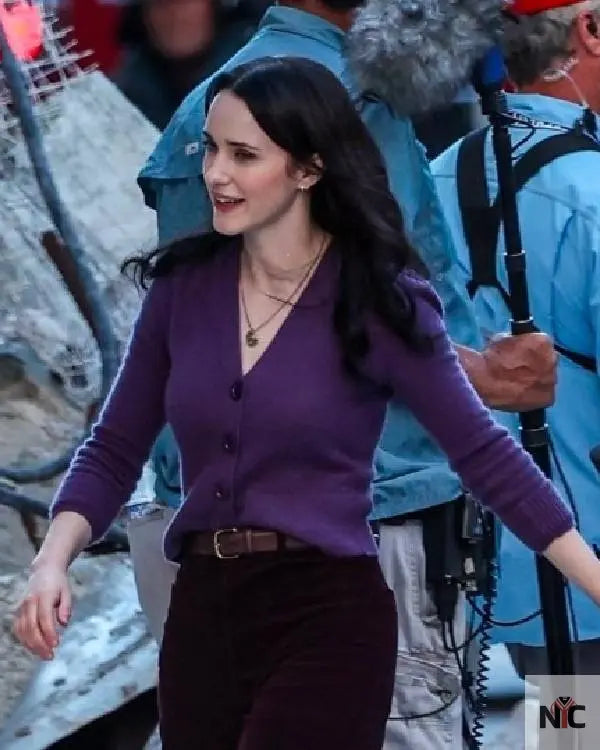 Superman 2025 Rachel Brosnahan Purple Cardigan The Urban Hawk