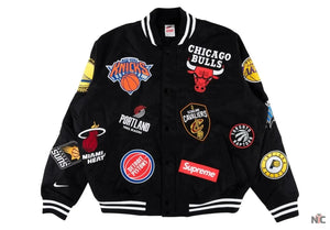 Supreme X Nike NBA Teams Logo Varsity Jacket The Urban Hawk