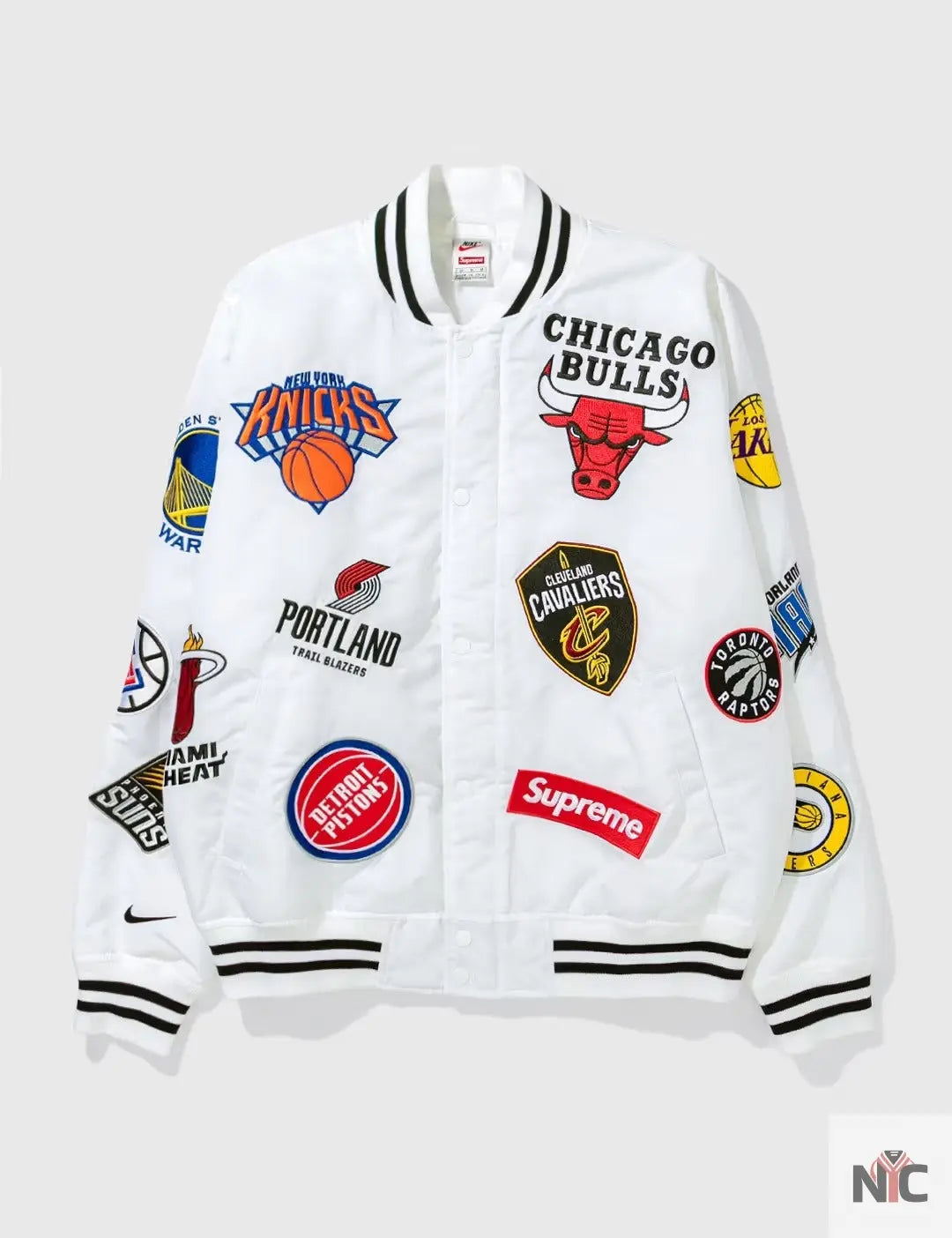 Supreme X Nike NBA Teams Logo Varsity Jacket The Urban Hawk