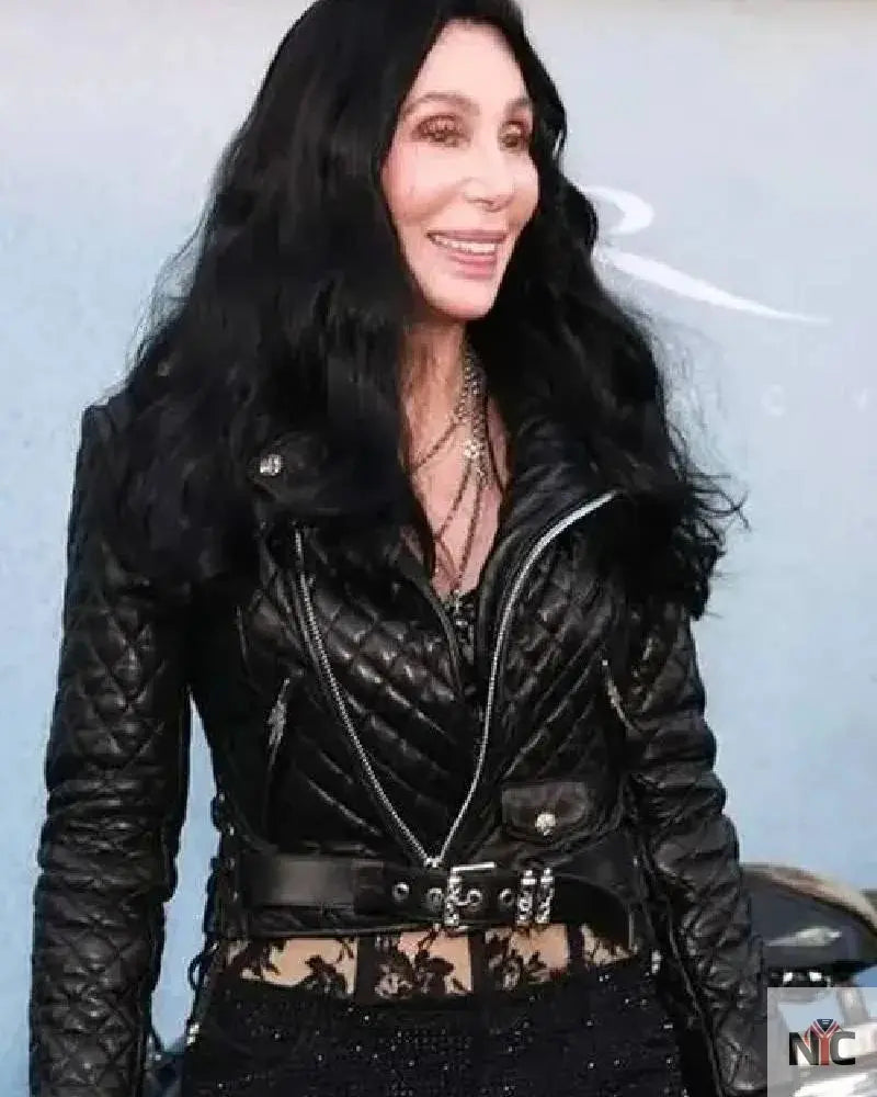 The Bikeriders 2024 Cher Black Leather Jacket The Urban Hawk