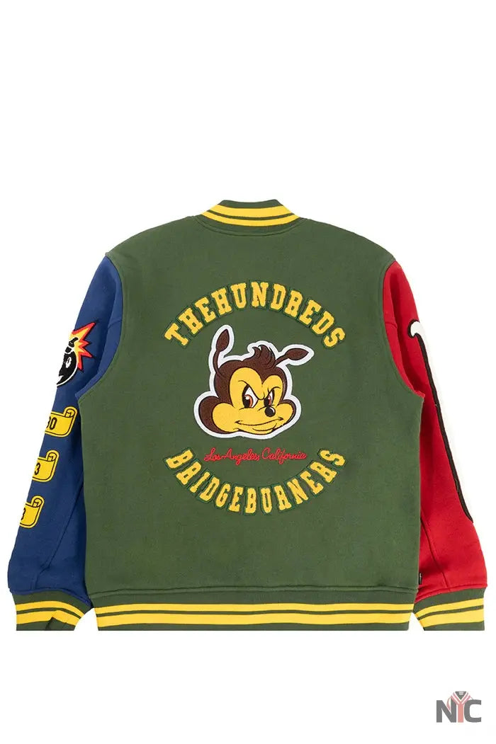 The Hundreds Bridge Burners Forest Green Letterman Jacket The Urban Hawk