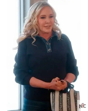 The Real Housewives of Orange County Shannon Beador Denim Trim Sweater The Urban Hawk