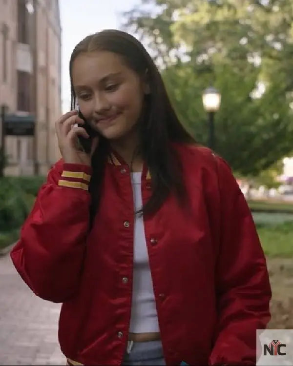 The Summer I Turned Pretty Lola Tung Red Letterman Jacket The Urban Hawk