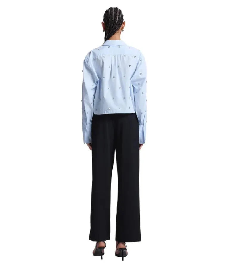 The Today Show Hoda Kotb Embellished Crop Shirt USA Jackets