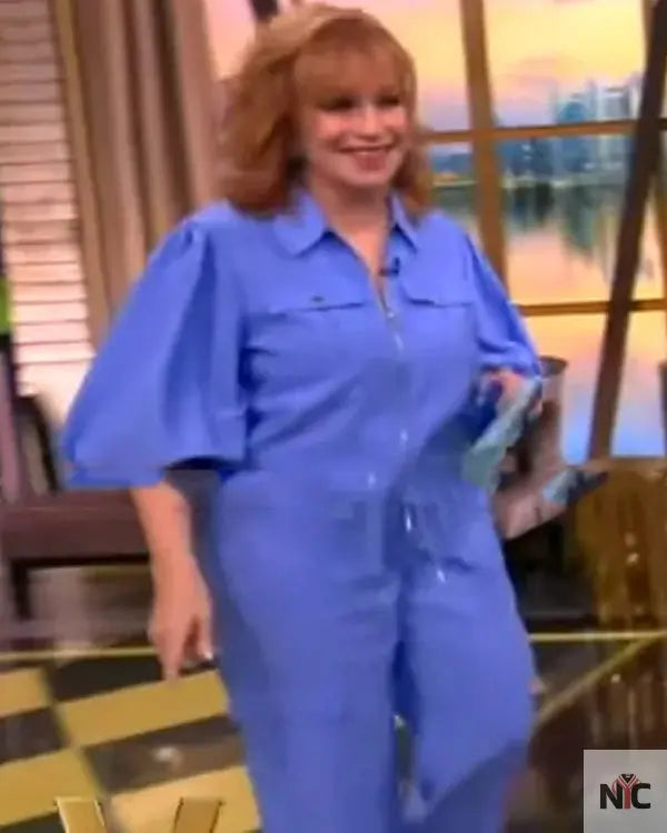 The View 2025 Joy Behar Blue Puff Sleeve Jacket The Urban Hawk