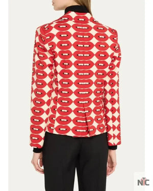 The View 2025 Joy Behar Red Lips Print Blazer The Urban Hawk