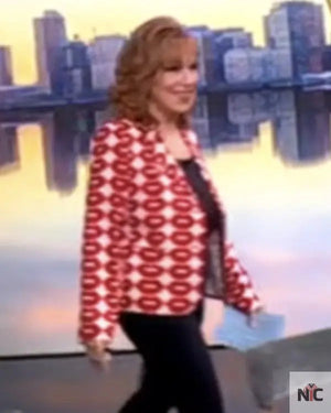 The View 2025 Joy Behar Red Lips Print Blazer The Urban Hawk