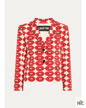 The View 2025 Joy Behar Red Lips Print Blazer The Urban Hawk
