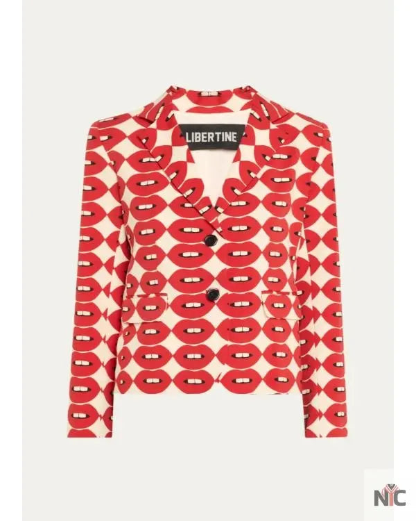 The View 2025 Joy Behar Red Lips Print Blazer The Urban Hawk