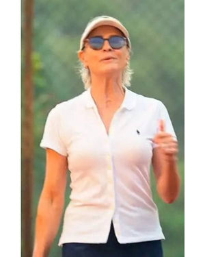 The Girlfriend Robin Wright White Polo Top USA Jackets
