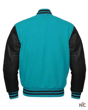 Tiffany Blue And Black Varsity Jacket The Urban Hawk