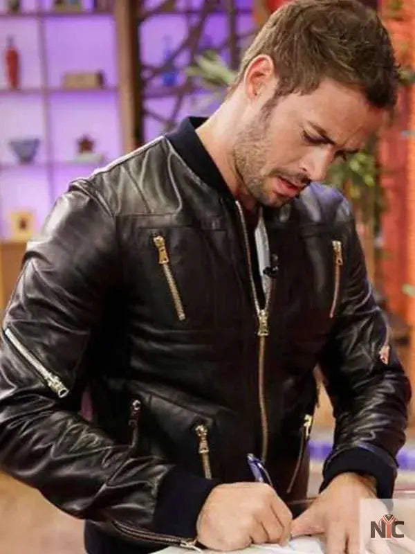 William Levy Despierta America Black Leather Jacket The Urban Hawk