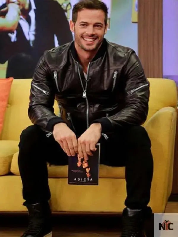 William Levy Despierta America Black Leather Jacket The Urban Hawk