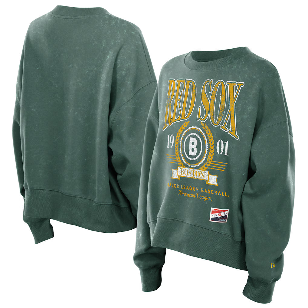 Women’s Boston Red Sox New Era Green 2025 Pullover Sweatshirt The Urban Hawk