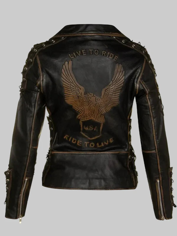 Womens-Brando-Black-Biker-Leather-Jacket-Bari