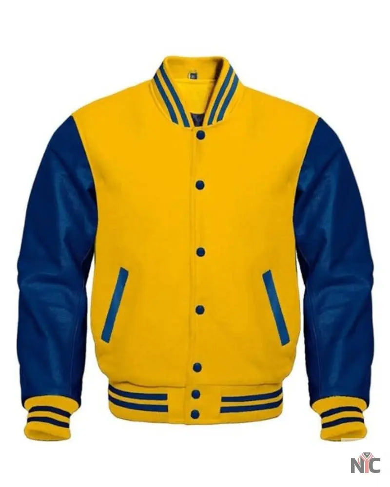 Yellow And Blue Varsity Jacket The Urban Hawk