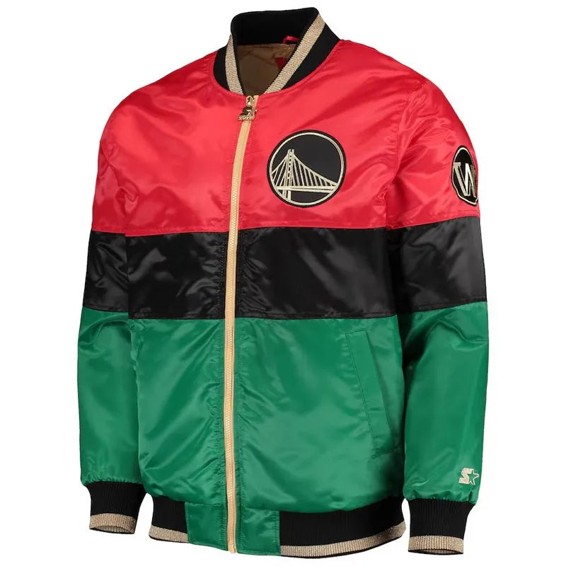 75th Anniversary Golden State Warriors Color Block Jacket